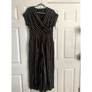 Calvin Klein 1 Piece Jumper, Black w/ White Pinstripes (US Size 10) NEW w/ Tags